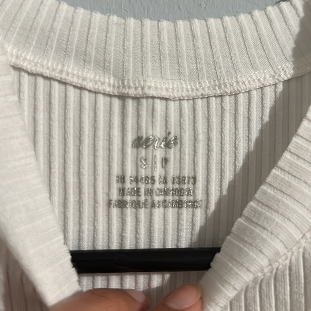 AERIE CROPPED RIBBED TANK - Picture 3 of 3